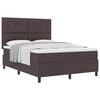 vidaXL Boxrug&oacute;s &aacute;gy matracmal S&ouml;t&eacute;t Barna 160 x 200 cm sz&ouml;vet