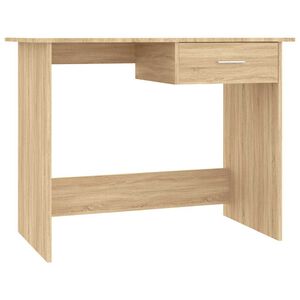 vidaXL sonoma t&ouml;lgy sz&iacute;nű szerelt fa &iacute;r&oacute;asztal 100 x 50 x 76 cm