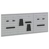 vidaXL Szersz&aacute;mfal Panel 3 db Sz&uuml;rke 150 x 1 x 60 cm