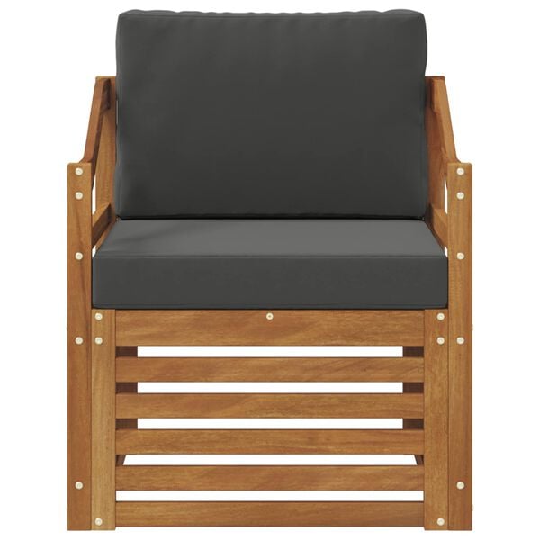 vidaXL K&uuml;lt&eacute;ri kanap&eacute; szett T&ouml;m&ouml;r ak&aacute;cfa &eacute;s poli&eacute;szter Term&eacute;szetes