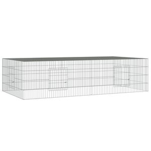 vidaXL 2 paneles horganyzott vas ny&uacute;lketrec 220 x 110 x 55 cm