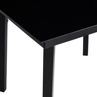 vidaXL fekete acél és üveg kerti étkezőasztal 200 x 100 x 74 cm