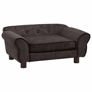 vidaXL barna pl&uuml;ss kutyakanap&eacute; 72 x 45 x 30 cm