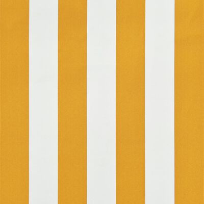 vidaXL feltekerhető sárga és fehér napellenző 350 x 150 cm