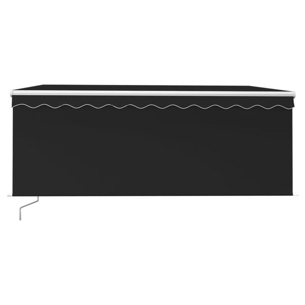 vidaXL antracit LED-es kézzel kihúzható napellenző redőnnyel 3x2,5 m