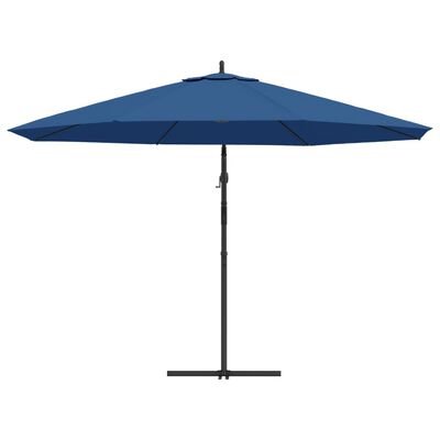 vidaXL kék konzolos napernyő alumíniumrúddal 350 cm
