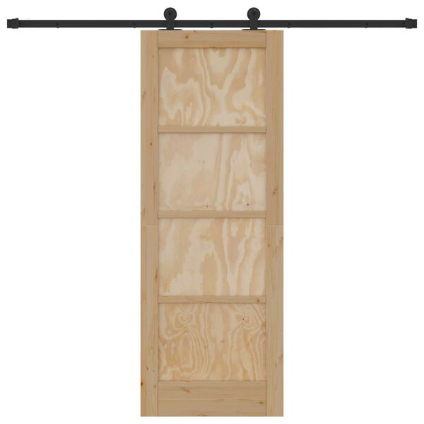 vidaXL Cs&uacute;sz&oacute; ajt&oacute; ORKDAL Barna 73,5 x 198,5 cm T&ouml;m&ouml;r fenyőfa