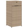 vidaXL b&eacute;zs polyrattan kerti t&aacute;rol&oacute;szekr&eacute;ny 55 x 55 x 111 cm