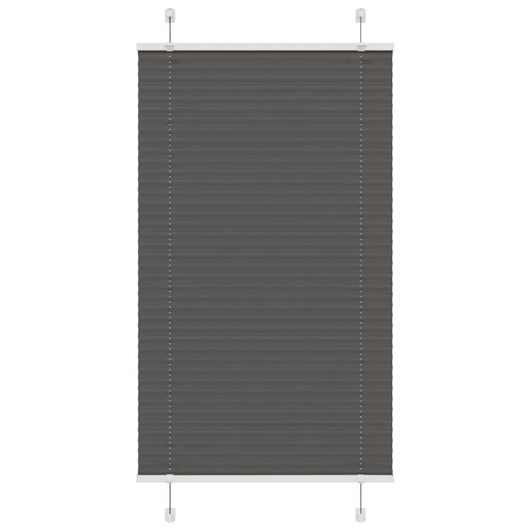 vidaXL pliszírozott redőny fekete 70x100 cm szövetszélesség 69,4 cm