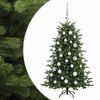 vidaXL Műkar&aacute;csonyfa g&ouml;mbbel 120 cm 150 LED Meleg feh&eacute;r PVC &eacute;s f&eacute;m