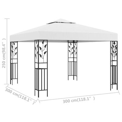 vidaXL fehér pavilon 3 x 3 m 180 g/m²