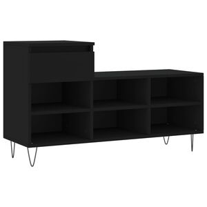 vidaXL fekete szerelt fa cipősszekr&eacute;ny 102x36x60 cm