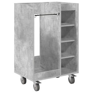 vidaXL Golf Szekr&eacute;ny ker&eacute;kkel Egysz&iacute;nű Beton Sz&uuml;rke 65 x 45 x 98 cm