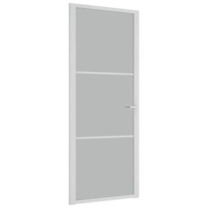 vidaXL feh&eacute;r matt &uuml;veg &eacute;s alum&iacute;nium belt&eacute;ri ajt&oacute; 83 x 201,5 cm