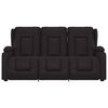 vidaXL 3 szem&eacute;lyes fekete műbőr d&ouml;nthető massz&aacute;zsfotel poh&aacute;rtart&oacute;val