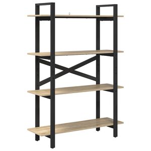 vidaXL K&ouml;nyvespolc 4 szintes 100 x 33,5 x 140 cm Szerelt Fa