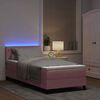 vidaXL LED Box Spring &Aacute;gy matracmal R&oacute;zsasz&iacute;n 100 x 200 cm B&aacute;rsony