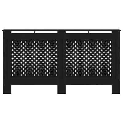 vidaXL fekete MDF radiátorburkolat 152 x 19 x 81,5 cm
