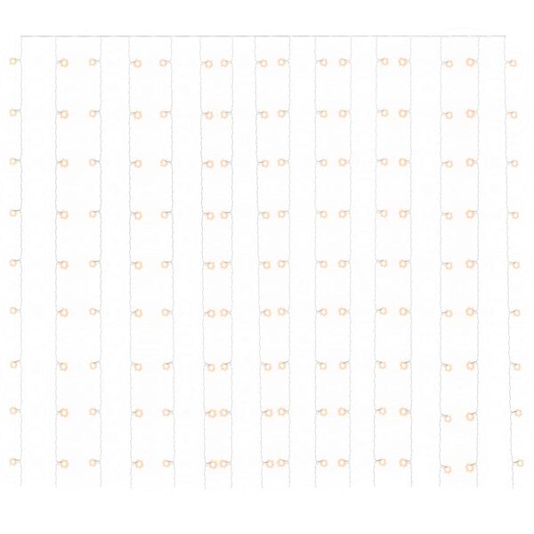 vidaXL 8 funkci&oacute;s meleg feh&eacute;r LED-es f&eacute;nyf&uuml;gg&ouml;ny 300 LED 3 x 3 m