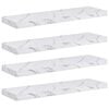 vidaXL Falpolc 4 db Feh&eacute;r m&aacute;rv&aacute;ny 80 x 23,5 x 3,8 cm Szerelt Fa