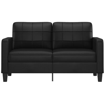 vidaXL 2 személyes fekete műbőr kanapé 140 cm