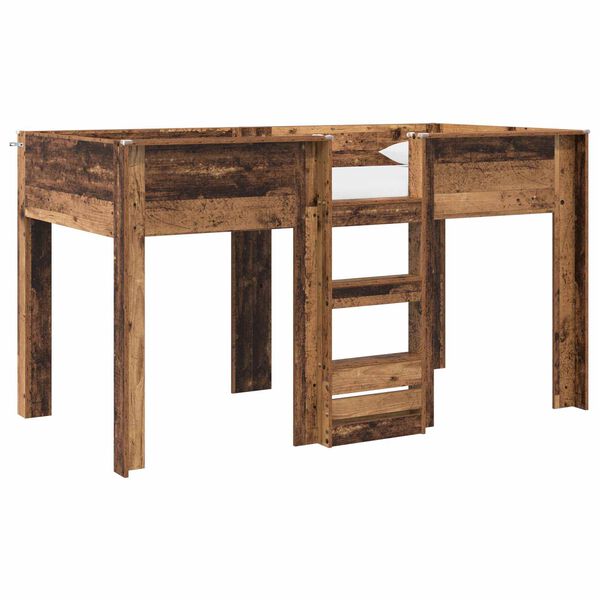 vidaXL Sz&uuml;kidő &aacute;gy matracmal t&aacute;rol&oacute;val &Ouml;reg fa 100 x 200 cm Faanyag