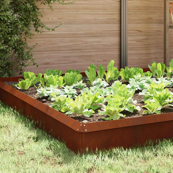 vidaXL Csiga ker&iacute;t&eacute;sek 16 pcs Rozsd&aacute;s Időj&aacute;r&aacute;s&aacute;ll&oacute; ac&eacute;l