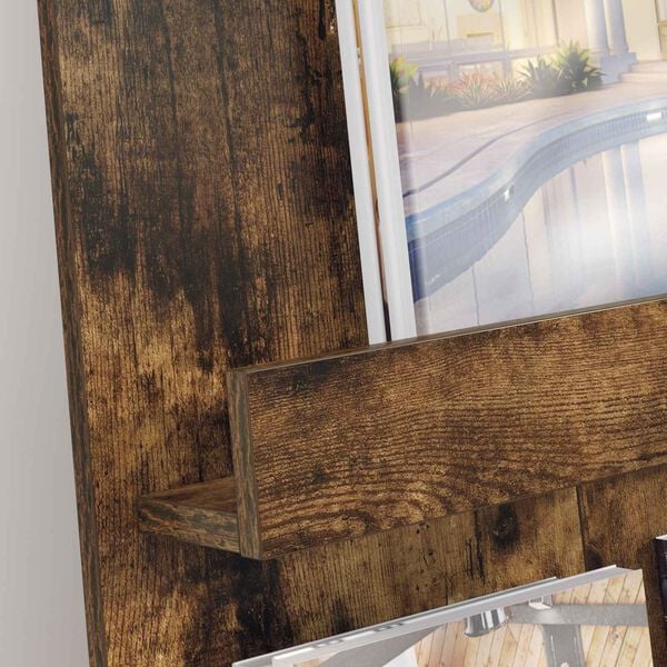 vidaXL Magazin &aacute;llv&aacute;ny F&uuml;st&ouml;lt t&ouml;lgy 51 x 11 x 102 cm Faanyag