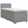 vidaXL Boxspring &aacute;gy matraccal &eacute;s LED-del Vil&aacute;gossz&uuml;rke Egyszem&eacute;lyes