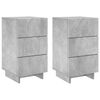vidaXL &Eacute;jjeliszekr&eacute;ny 2 pcs Betonsz&uuml;rke 33,5 x 34,5 x 60 cm Szerelt Fa