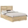 vidaXL &Aacute;gykeret fi&oacute;kkal t&aacute;rol&oacute;val Sonoma t&ouml;lgy 135 x 190 cm Szerelt Fa