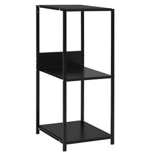 vidaXL fekete kism&eacute;retű &aacute;ll&oacute; szerelt fa k&ouml;nyvespolc 33,5x39,6x79,7 cm