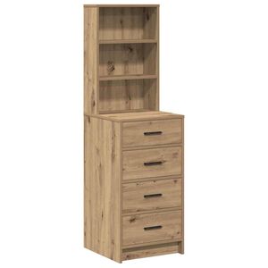 vidaXL Magasfi&uacute; fi&oacute;kkal k&eacute;zműves t&ouml;lgy 40 x 41 x 135 cm Faanyag