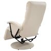 vidaXL krémfehér műbőr dönthető masszírozó TV-fotel