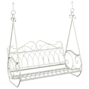 vidaXL Hinta Pad Ac&eacute;l 112 x 60 x 126,5 cm Antik feh&eacute;r