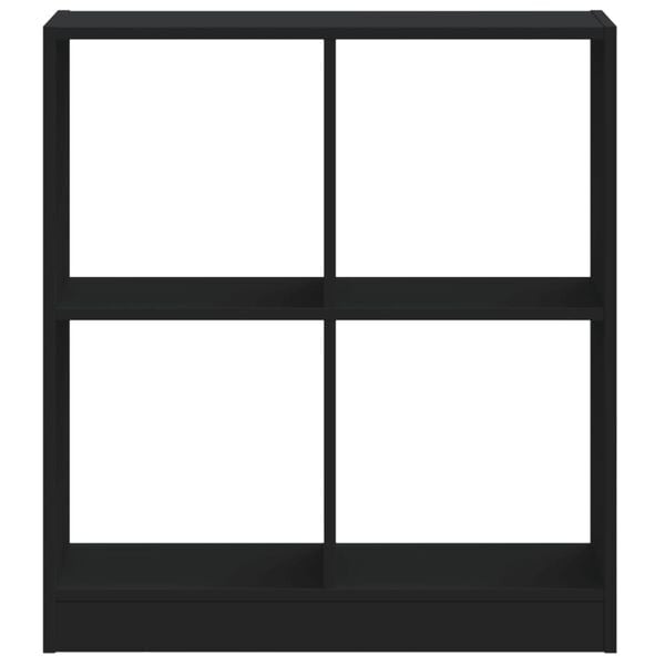 vidaXL fekete szerelt fa k&ouml;nyvespolc 68,5 x 32 x 75 cm