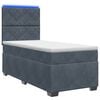vidaXL Boxspring &aacute;gy matraccal S&ouml;t&eacute;tsz&uuml;rke 90 x 190 cm B&aacute;rsony