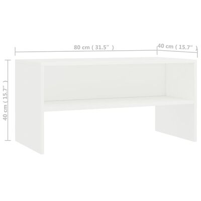 vidaXL fehér forgácslap TV-szekrény 80 x 40 x 40 cm
