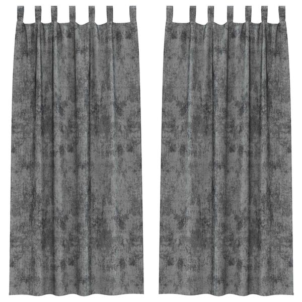 vidaXL B&aacute;rsonyf&uuml;gg&ouml;ny&ouml;k f&uuml;gg&ouml;ny&ouml;kkel 2 pcs Sz&uuml;rke 225 x 140 cm B&aacute;rsony