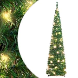 vidaXL k&ouml;nnyen fel&aacute;ll&iacute;that&oacute; műkar&aacute;csonyfa 50 db LED-f&eacute;nnyel 120 cm