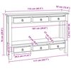 vidaXL Konzolasztal Term&eacute;szetes 115 x 32 x 76 cm T&ouml;m&ouml;r Mahag&oacute;ni Fa