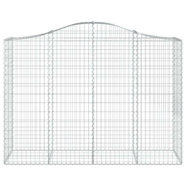 vidaXL íves horganyzott vas gabion kosár 200x50x140/160 cm