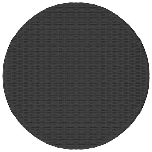 vidaXL fekete polyrattan teázóasztal 68 x 68 x 30 cm