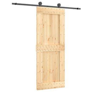 vidaXL Cs&uacute;sz&oacute; ajt&oacute; 80 x 210 cm Szil&aacute;rd Fenyőfa (Nem Kezelt)