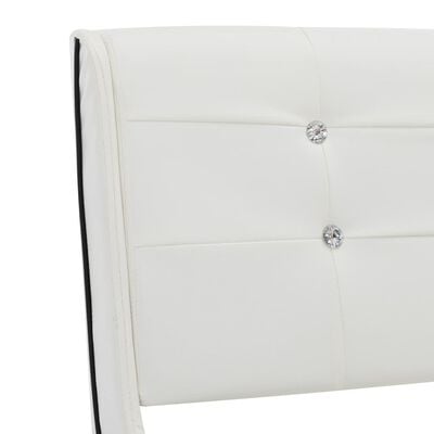 vidaXL fehér műbőr ágy matraccal 90 x 200 cm