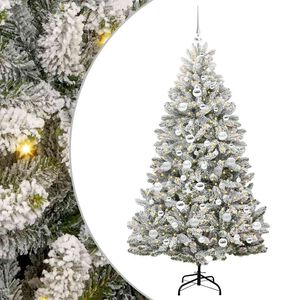 vidaXL Mű kar&aacute;csonyfa 180 cm 300 LED Meleg feh&eacute;r PVC &eacute;s Ac&eacute;l