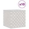 vidaXL 10db kr&eacute;m nem szőtt sz&ouml;vet &ouml;sszecsukhat&oacute; t&aacute;rol&oacute;doboz 32x32x32cm