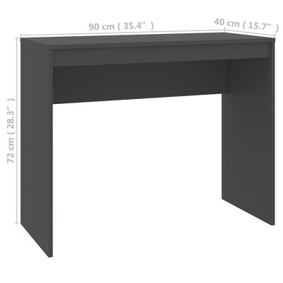 vidaXL szürke szerelt fa íróasztal 90 x 40 x 72 cm