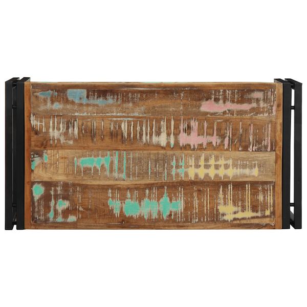 vidaXL t&ouml;bbsz&iacute;nű t&ouml;m&ouml;r &uacute;jrahasznos&iacute;tott fa doh&aacute;nyz&oacute;asztal 80x40x35 cm