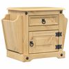 vidaXL Corona t&ouml;m&ouml;r fenyőfa &eacute;jjeliszekr&eacute;ny 45x35x47,5 cm